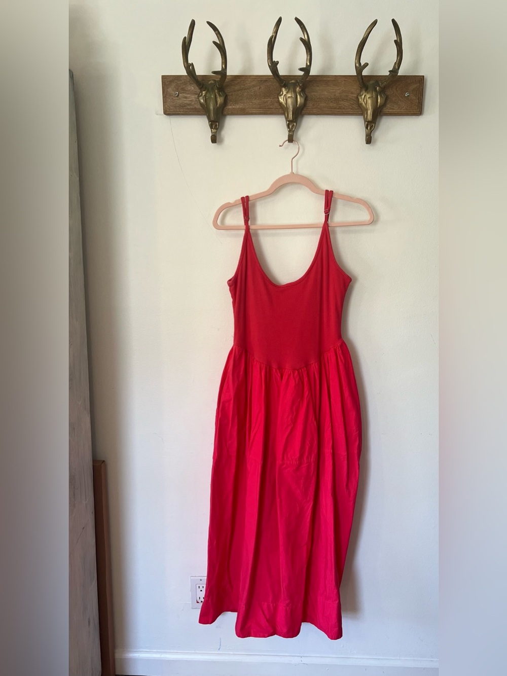 Free People beautiful cherry red maxi dress